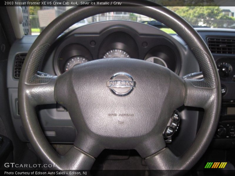 Silver Ice Metallic / Gray 2003 Nissan Frontier XE V6 Crew Cab 4x4