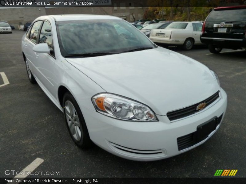 Summit White / Ebony 2011 Chevrolet Impala LS
