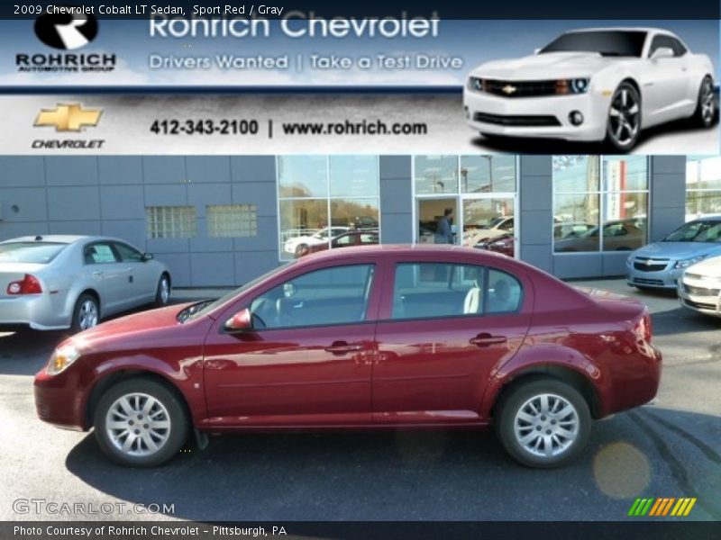 Sport Red / Gray 2009 Chevrolet Cobalt LT Sedan