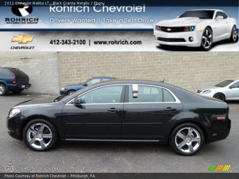 Black Granite Metallic / Ebony 2011 Chevrolet Malibu LT