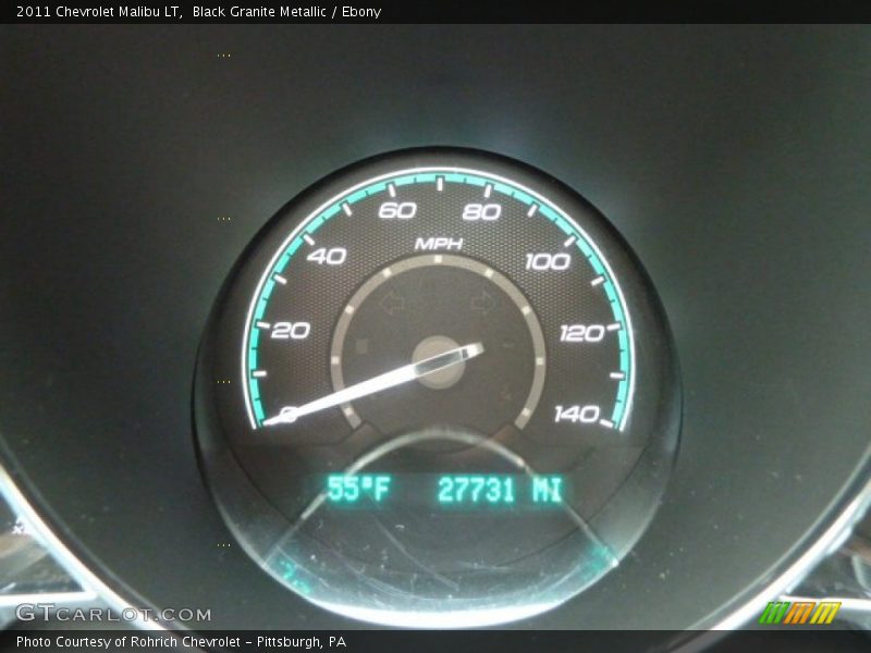 Black Granite Metallic / Ebony 2011 Chevrolet Malibu LT