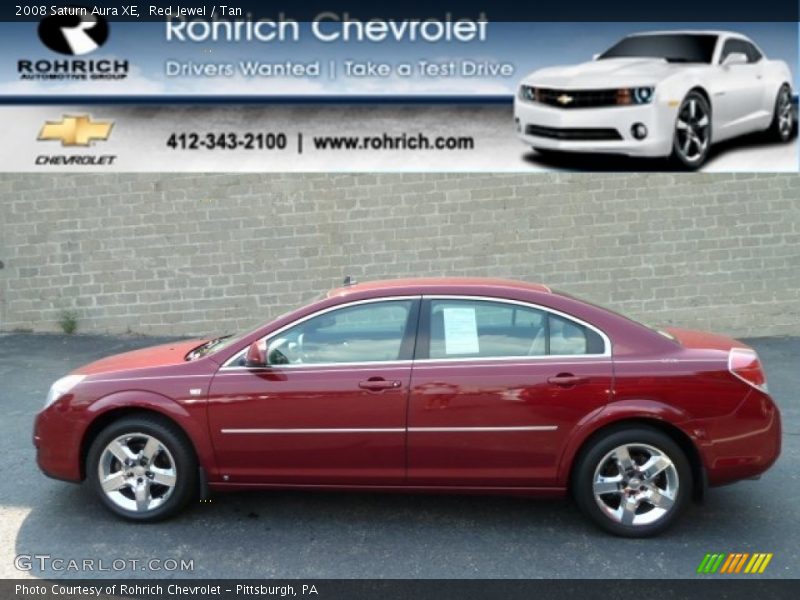 Red Jewel / Tan 2008 Saturn Aura XE
