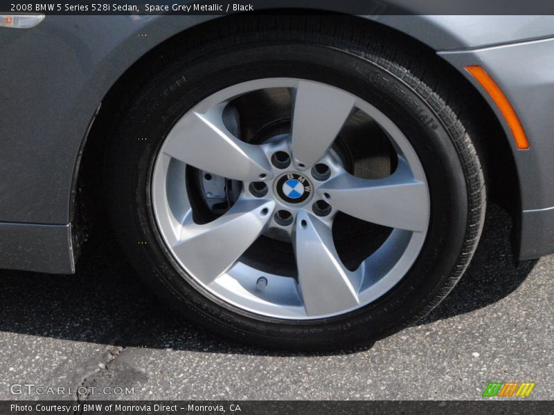 Space Grey Metallic / Black 2008 BMW 5 Series 528i Sedan