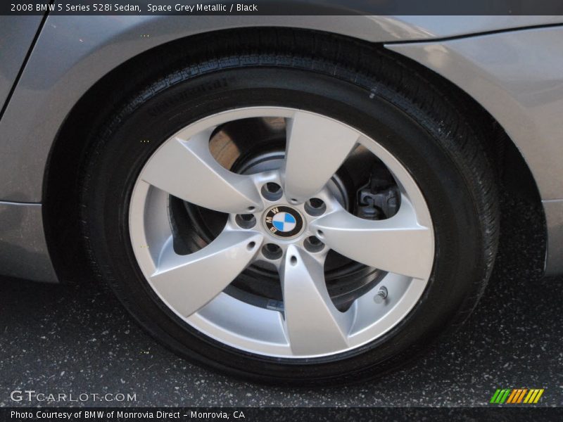 Space Grey Metallic / Black 2008 BMW 5 Series 528i Sedan