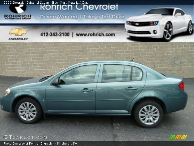 Silver Moss Metallic / Gray 2009 Chevrolet Cobalt LS Sedan