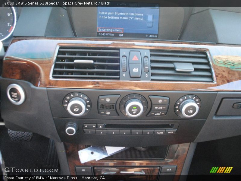 Space Grey Metallic / Black 2008 BMW 5 Series 528i Sedan