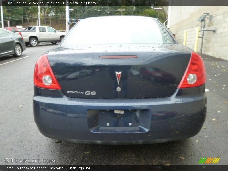 Midnight Blue Metallic / Ebony 2009 Pontiac G6 Sedan