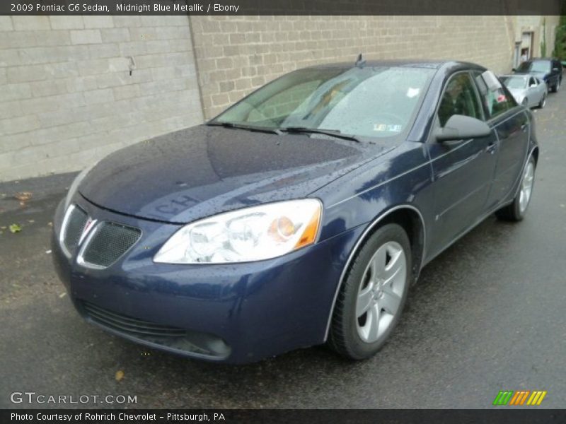 Midnight Blue Metallic / Ebony 2009 Pontiac G6 Sedan