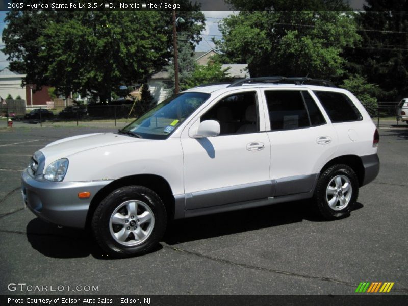 Nordic White / Beige 2005 Hyundai Santa Fe LX 3.5 4WD