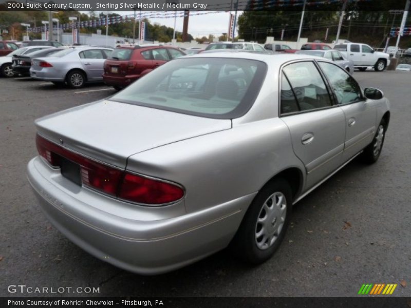 Sterling Silver Metallic / Medium Gray 2001 Buick Century Custom