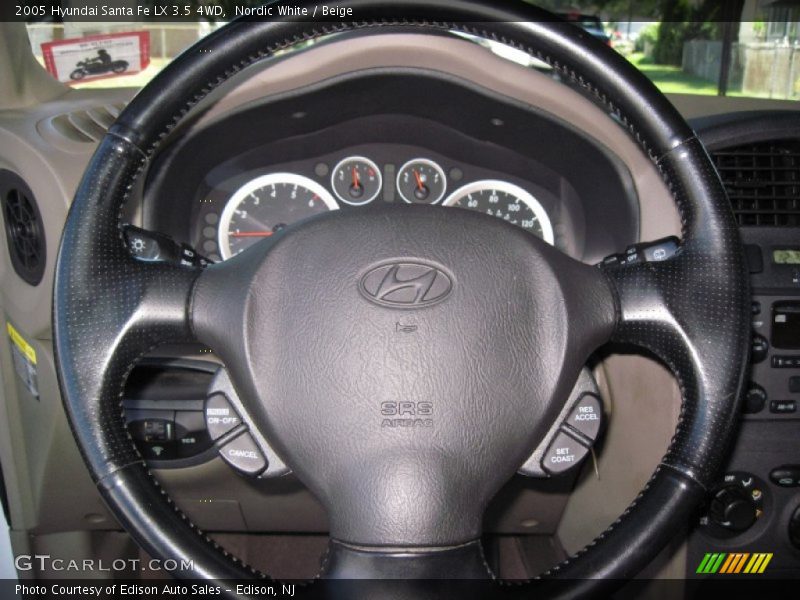 Nordic White / Beige 2005 Hyundai Santa Fe LX 3.5 4WD
