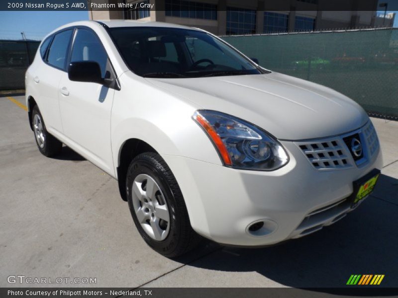 Phantom White / Gray 2009 Nissan Rogue S AWD