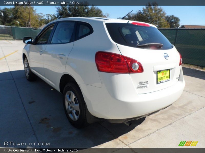 Phantom White / Gray 2009 Nissan Rogue S AWD