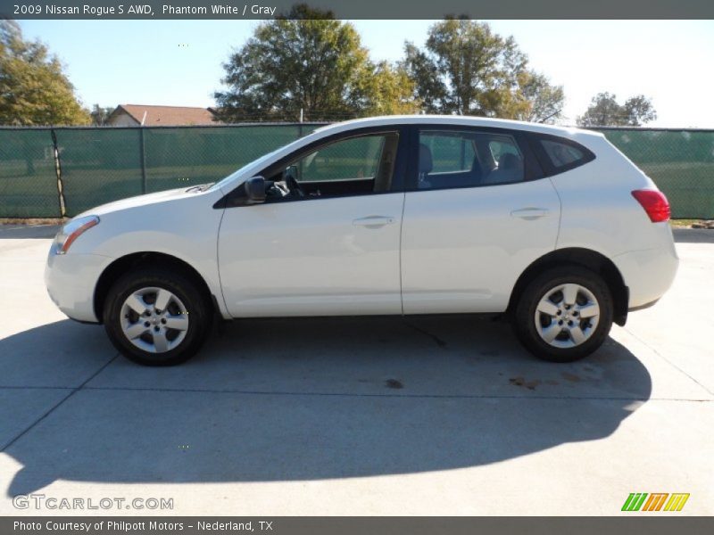 Phantom White / Gray 2009 Nissan Rogue S AWD