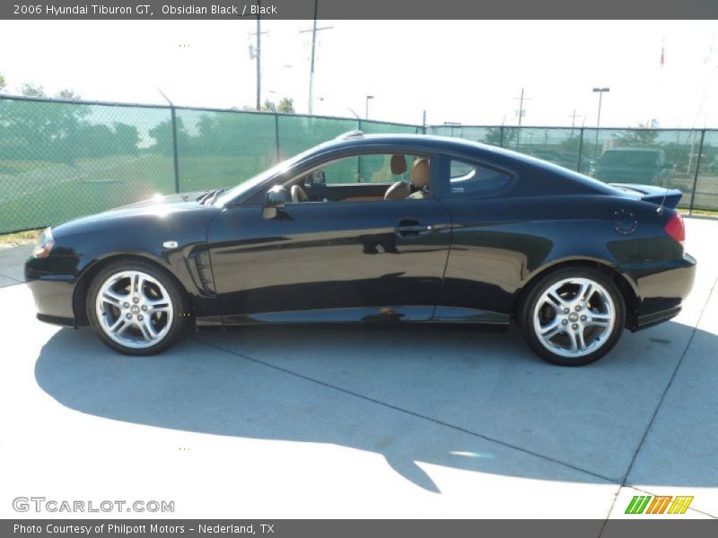 Obsidian Black / Black 2006 Hyundai Tiburon GT