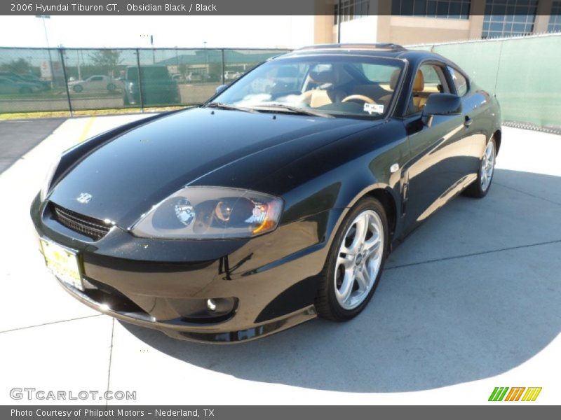 Obsidian Black / Black 2006 Hyundai Tiburon GT