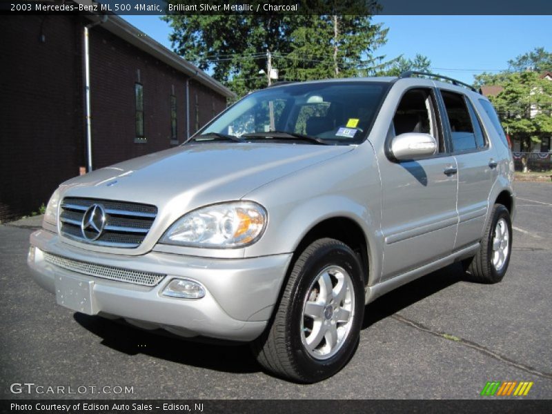 Brilliant Silver Metallic / Charcoal 2003 Mercedes-Benz ML 500 4Matic