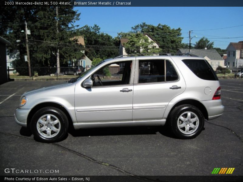 Brilliant Silver Metallic / Charcoal 2003 Mercedes-Benz ML 500 4Matic
