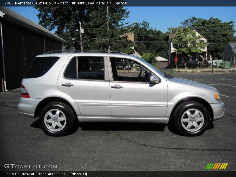 Brilliant Silver Metallic / Charcoal 2003 Mercedes-Benz ML 500 4Matic