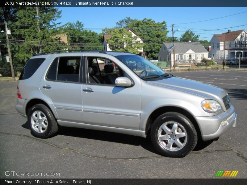 Brilliant Silver Metallic / Charcoal 2003 Mercedes-Benz ML 500 4Matic