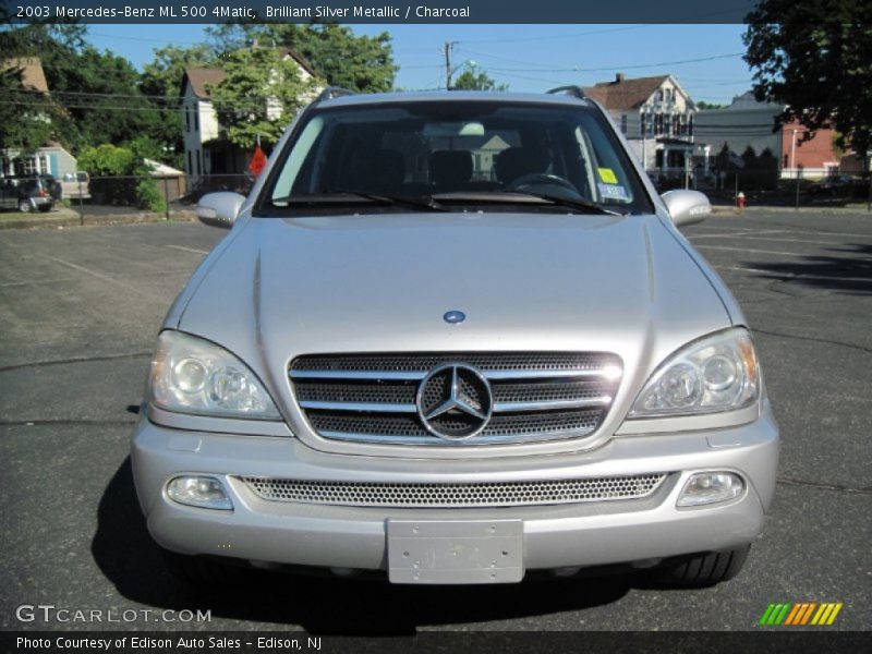 Brilliant Silver Metallic / Charcoal 2003 Mercedes-Benz ML 500 4Matic
