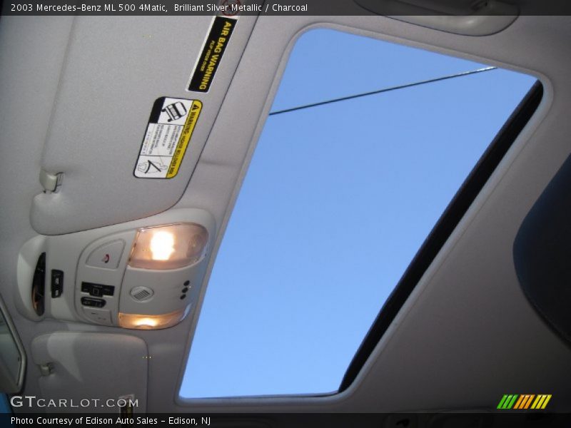 Brilliant Silver Metallic / Charcoal 2003 Mercedes-Benz ML 500 4Matic