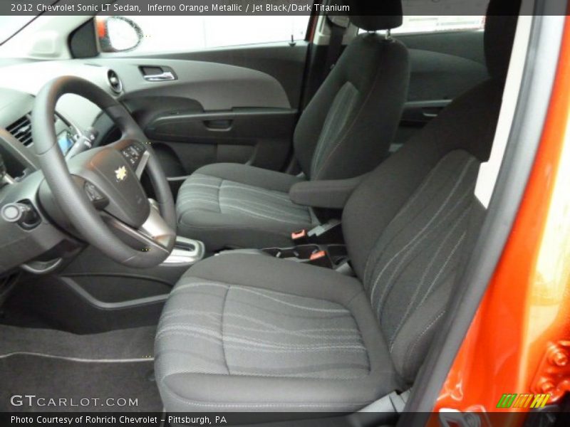  2012 Sonic LT Sedan Jet Black/Dark Titanium Interior