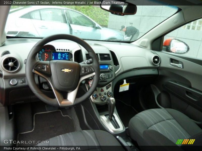 Jet Black/Dark Titanium Interior - 2012 Sonic LT Sedan 