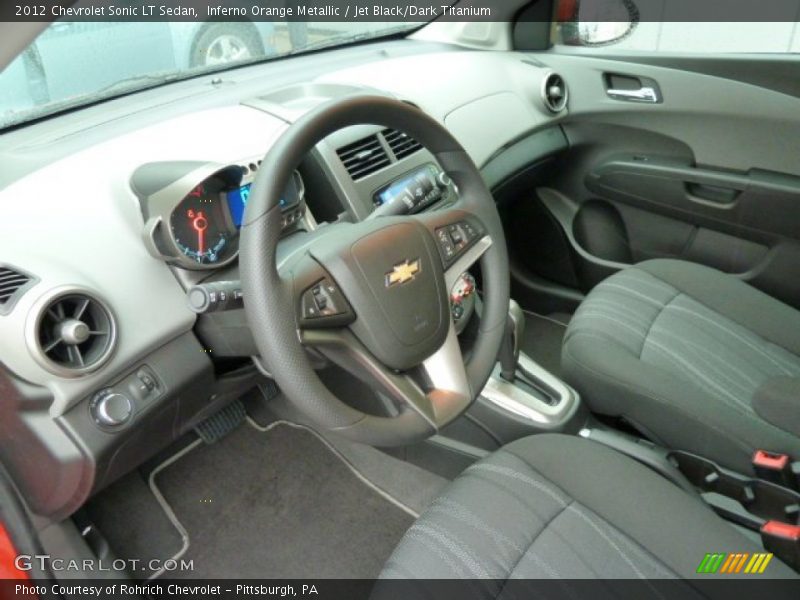 Jet Black/Dark Titanium Interior - 2012 Sonic LT Sedan 