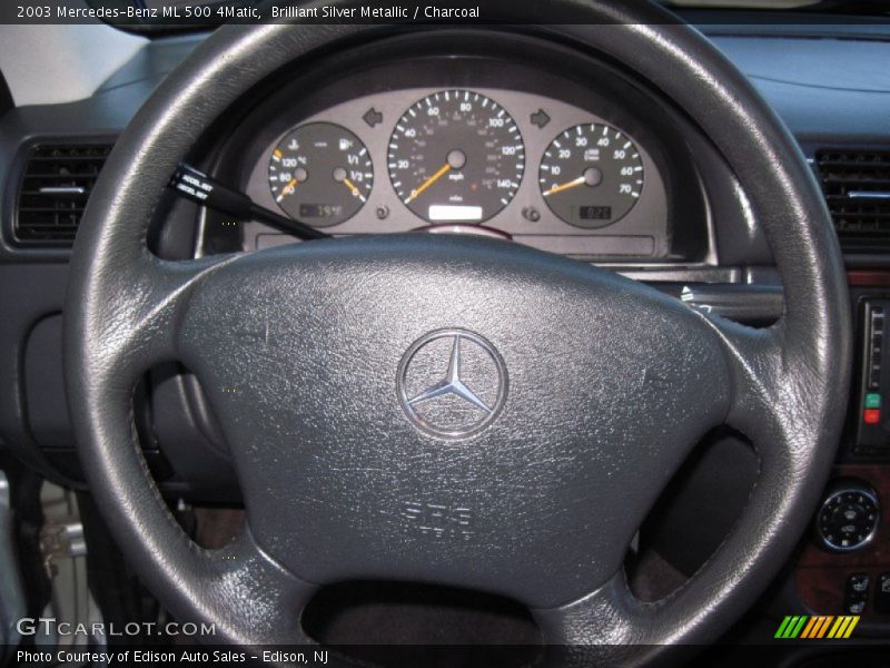 Brilliant Silver Metallic / Charcoal 2003 Mercedes-Benz ML 500 4Matic