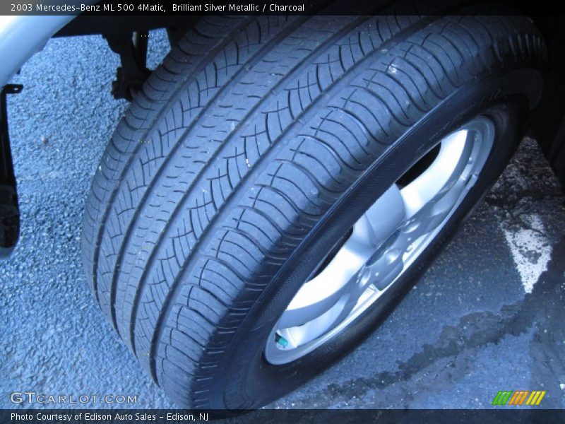 Brilliant Silver Metallic / Charcoal 2003 Mercedes-Benz ML 500 4Matic