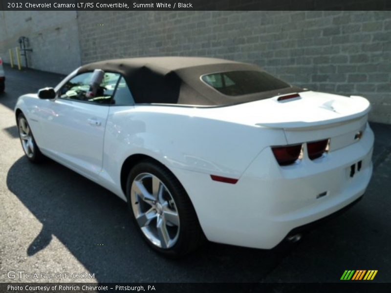Summit White / Black 2012 Chevrolet Camaro LT/RS Convertible