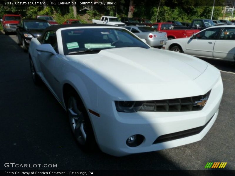 Summit White / Black 2012 Chevrolet Camaro LT/RS Convertible
