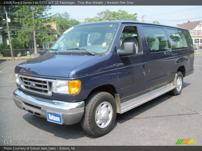 True Blue Metallic / Medium Flint Grey 2006 Ford E Series Van E350 XLT 15 Passenger