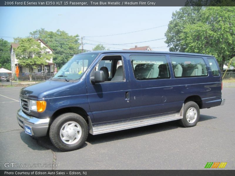 True Blue Metallic / Medium Flint Grey 2006 Ford E Series Van E350 XLT 15 Passenger