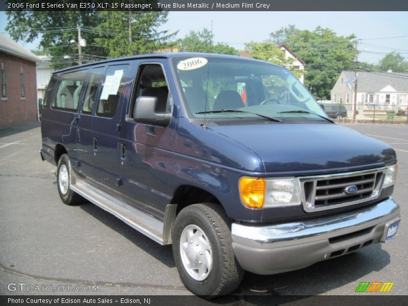 True Blue Metallic / Medium Flint Grey 2006 Ford E Series Van E350 XLT 15 Passenger