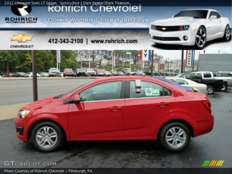 Victory Red / Dark Pewter/Dark Titanium 2012 Chevrolet Sonic LT Sedan