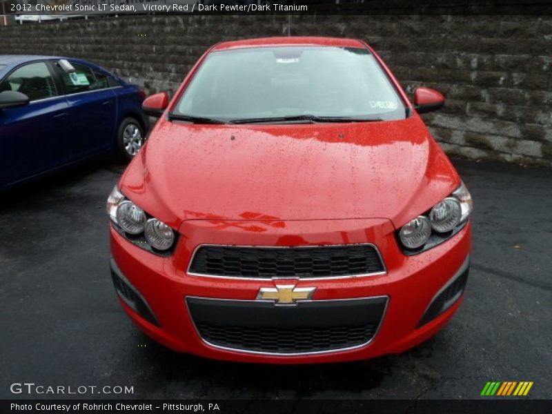 Victory Red / Dark Pewter/Dark Titanium 2012 Chevrolet Sonic LT Sedan