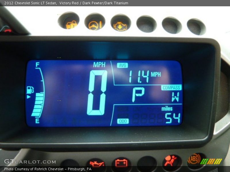  2012 Sonic LT Sedan LT Sedan Gauges
