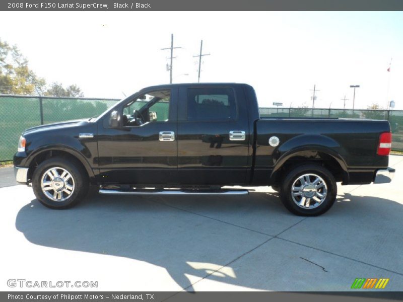 Black / Black 2008 Ford F150 Lariat SuperCrew