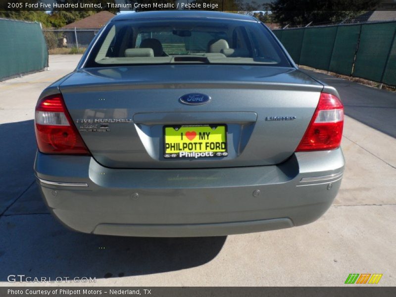 Titanium Green Metallic / Pebble Beige 2005 Ford Five Hundred Limited