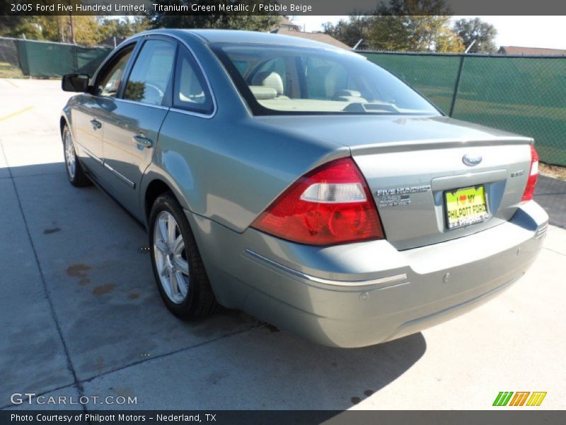 Titanium Green Metallic / Pebble Beige 2005 Ford Five Hundred Limited