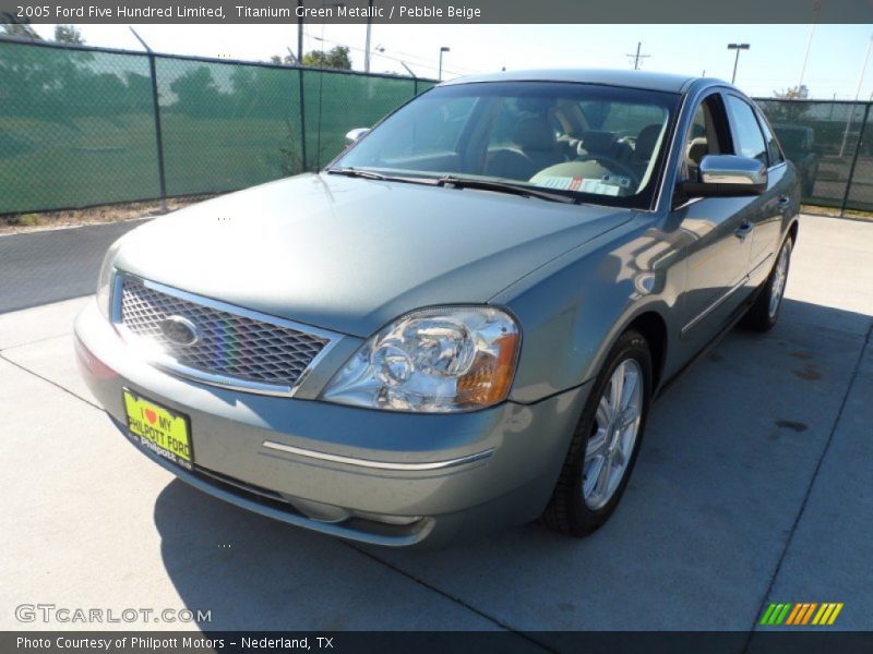 Titanium Green Metallic / Pebble Beige 2005 Ford Five Hundred Limited