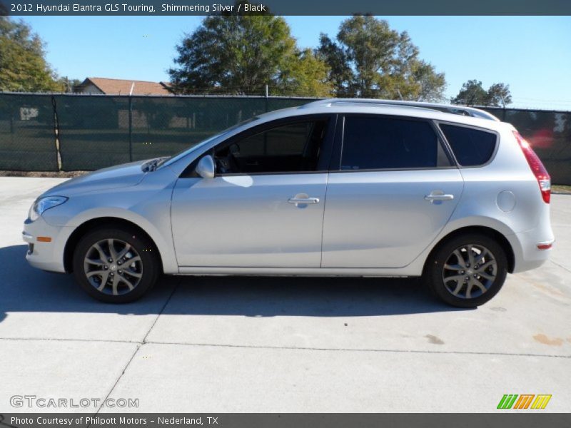 Shimmering Silver / Black 2012 Hyundai Elantra GLS Touring