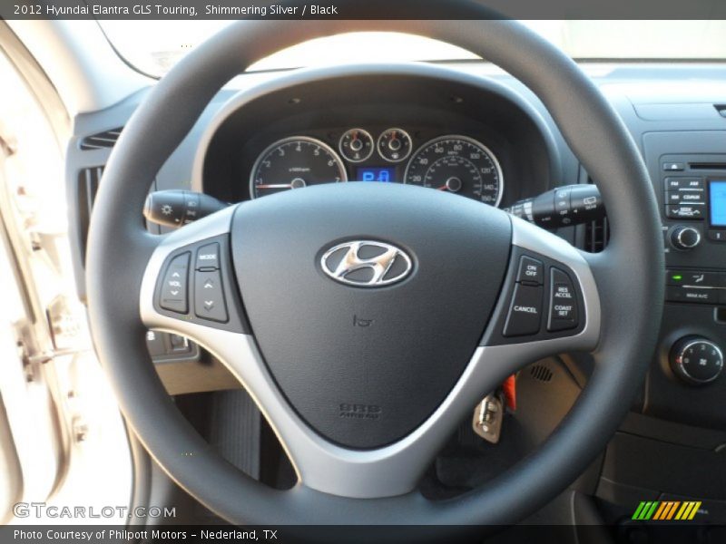 Shimmering Silver / Black 2012 Hyundai Elantra GLS Touring