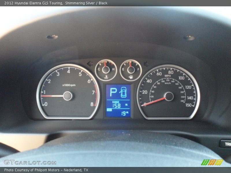 Shimmering Silver / Black 2012 Hyundai Elantra GLS Touring