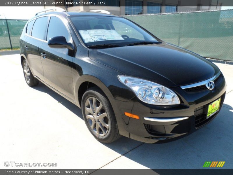 Black Noir Pearl / Black 2012 Hyundai Elantra GLS Touring
