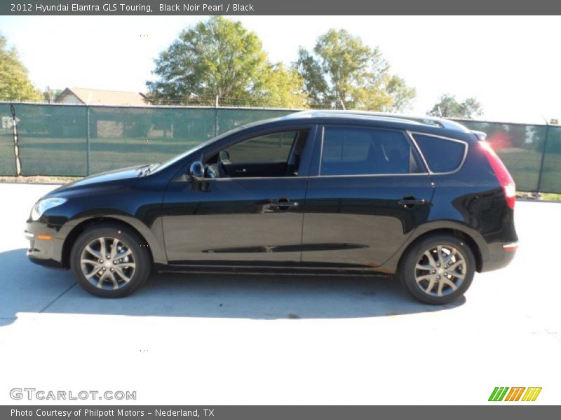 Black Noir Pearl / Black 2012 Hyundai Elantra GLS Touring