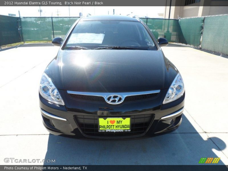 Black Noir Pearl / Black 2012 Hyundai Elantra GLS Touring