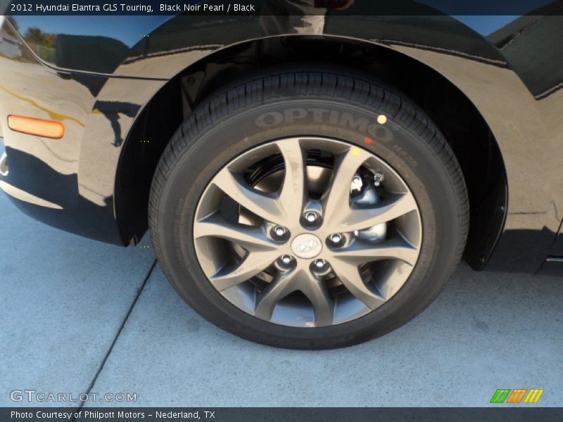 Black Noir Pearl / Black 2012 Hyundai Elantra GLS Touring